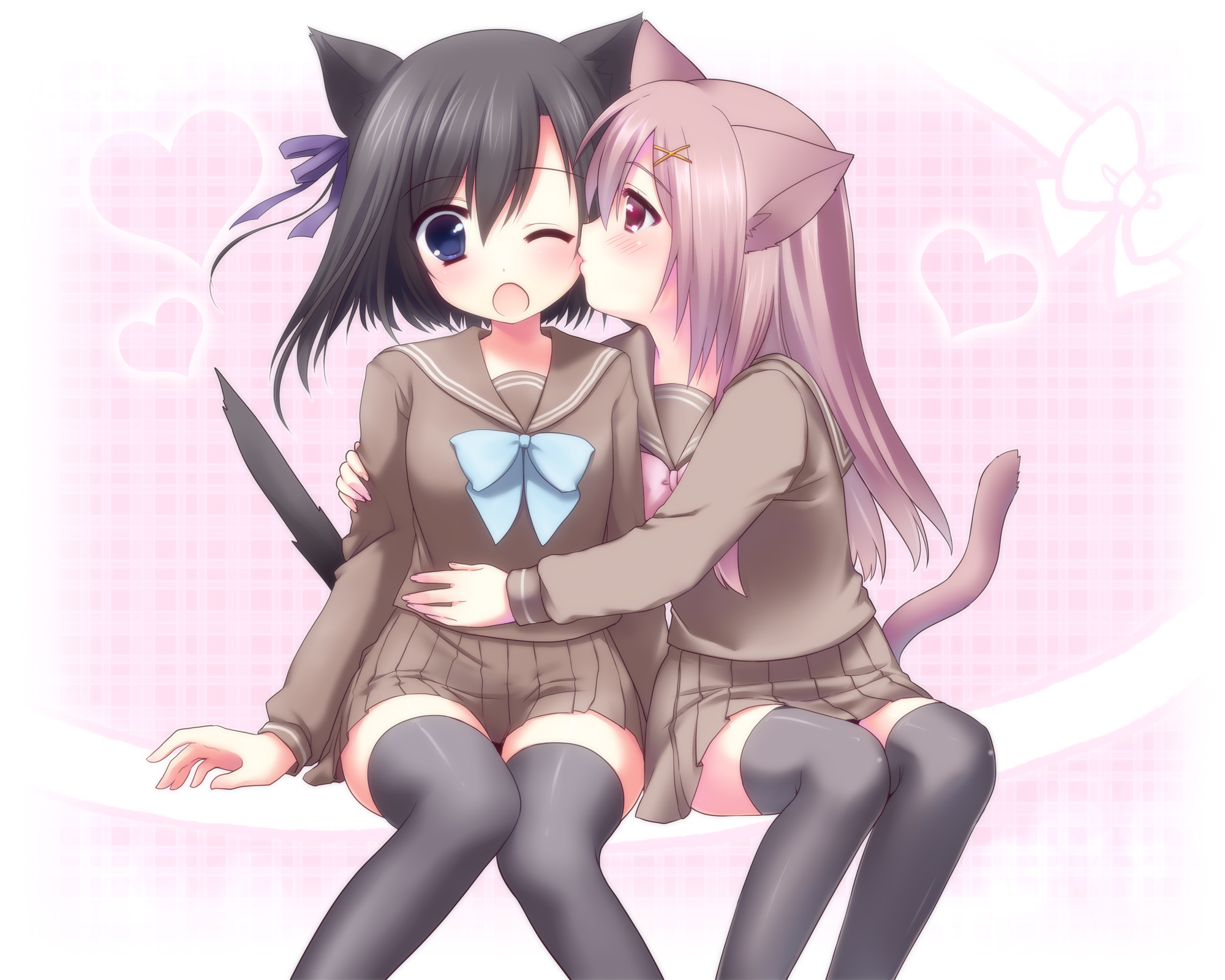 Konachan.com - 87395 animal_ears catgirl mani original seifuku tail thighhighs w.jpg